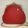 Маленькая кожаная красная сумочка Handmade