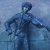 Скульптура из металла"Молодой скрипач"