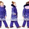 Детский зимний комплект:  пальто и полукомбинезон "СНЕЖНАЯ КОРОЛЕВА"