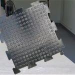Промышленное напольное покрытие из резиновых модулей Резиплит Double rubber